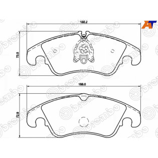 Колодки тормозные перед AUDI Q5 08-12/A4 ALLROAD 09- BREMBO