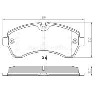 Колодки тормозные перед MERCEDES SPRINTER 06- 5-T SAT