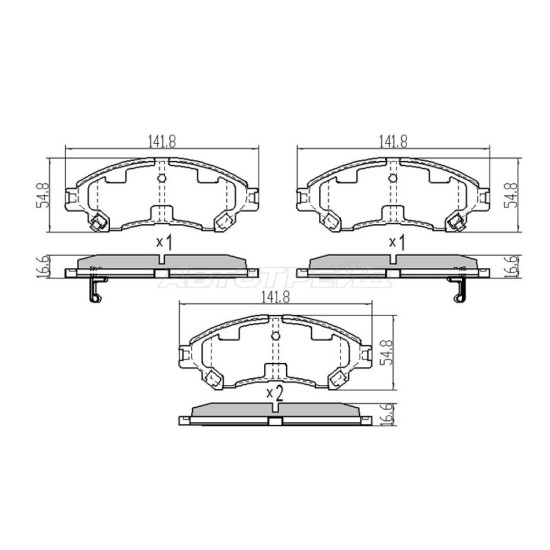 Колодки тормозные перед SUZUKI SX-4 13-/VITARA 14- SAT