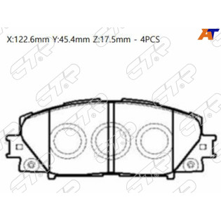 Колодки тормозные перед TOYOTA AQUA 11-/VITZ/YARIS 05-/PREMIO 07-/PRIUS 09- CTR