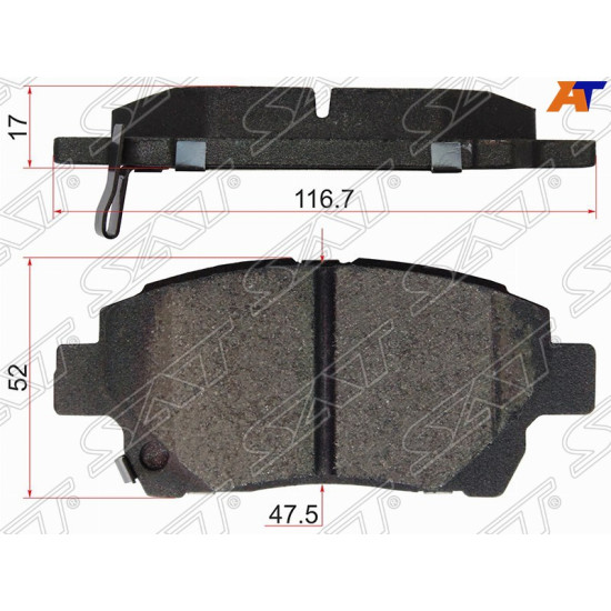 Колодки тормозные перед TOYOTA COROLLA ##E12#/SPACIO ##E12#/PREMIO/ALLION #ZT240/VISTA ZZV50/LIFAN SAT