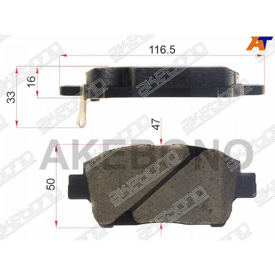 Колодки тормозные перед TOYOTA COROLLA ##E12#/SPACIO ##E12#/PREMIO/ALLION #ZT240/VISTA ZZV50/OPA #CT AKEBONO