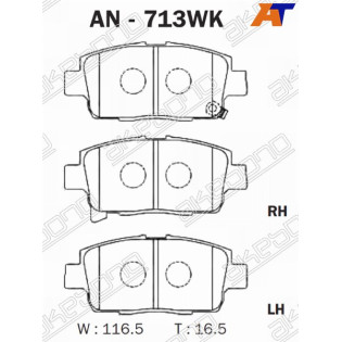 Колодки тормозные перед TOYOTA COROLLA ##E12#/SPACIO ##E12#/PREMIO/ALLION #ZT240/VISTA ZZV50/OPA #CT AKEBONO