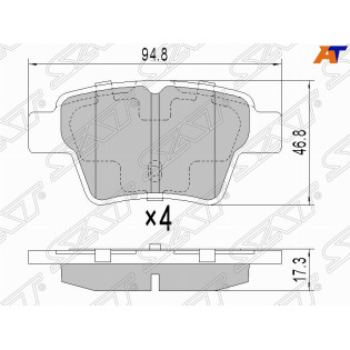 Колодки тормозные зад CITROEN/PEUGOET 307/408/GEELY EMGRAND SAT