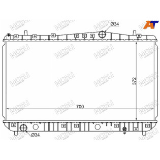 Радиатор DAEWOO NUBIRA/CHEVROLET LACETTI/SUZUKI FORENZA 1.4/1.6/1.8 03- HOSU