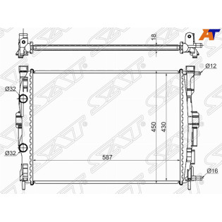 Радиатор RENAULT MEGANE II 02-08 SAT