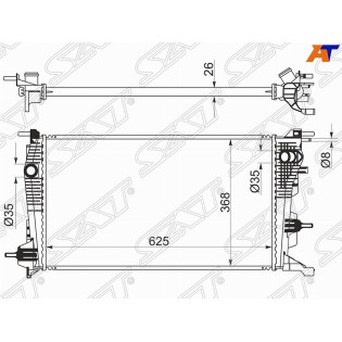 Радиатор RENAULT SCENIC/MEGAN 09- SAT