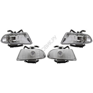 Фары противотуманные Хендай Акцент Hyundai Accent (1999-2012) комплект 2 штуки левая и правая SAT высокое качество