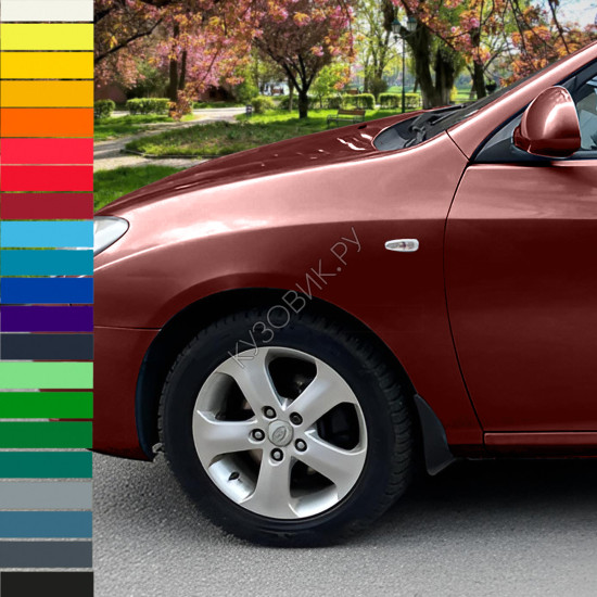 Крыло переднее левое в цвет кузова Hyundai Elantra HD (2006-2011) с отверстием под повторитель