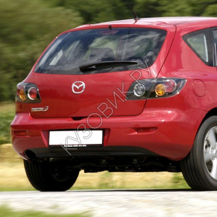 Бампер задний в цвет кузова Mazda 3 BK (2003-2006) хэтчбек  Бампер задний в цвет кузова Mazda 3 BK (2003-2006) хэтчбек