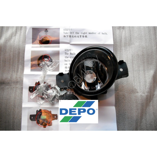 Противотуманная фара правая Nissan Almera N16 (2002-) DEPO