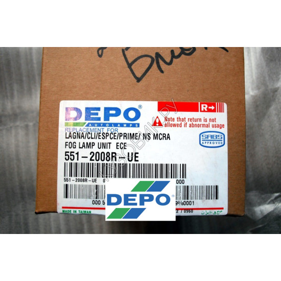 Противотуманная фара правая Nissan Almera N16 (2002-) DEPO