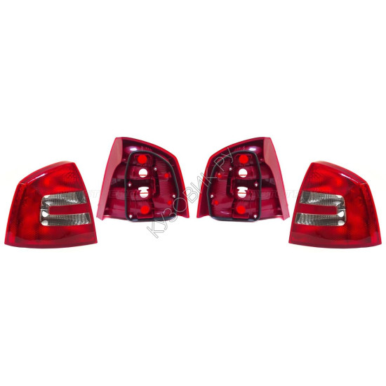 Фонари задние Шкода Октавия Skoda Octavia A5 (2004-2008) комплект 2 штуки левый и правый SAT высокое качество