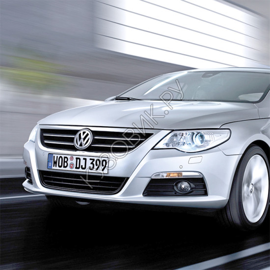 Бампер передний в цвет кузова Volkswagen Passat CC (2009-2012) с отв под омыватель и парктроники Бампер передний в цвет кузова Volkswagen Passat CC (2009-2012) с отв под омыватель и парктроники